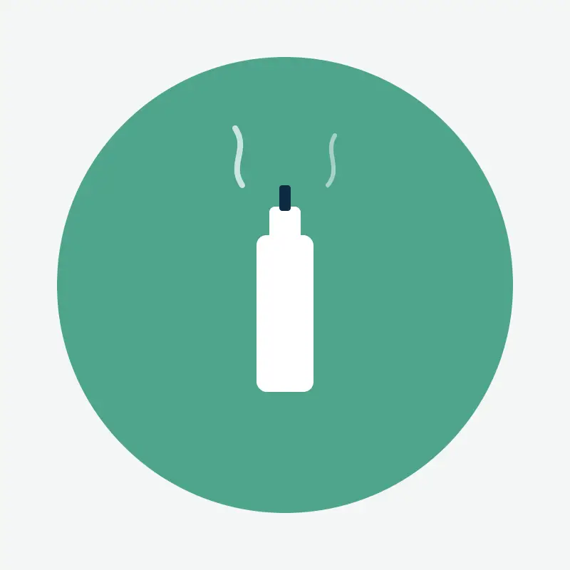 Icône arrêt de la vapoteuse